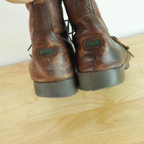 Polo Ralph Lauren Redmond Boots Size 12 Brown Leather Utility Heritage Preppy main image 7